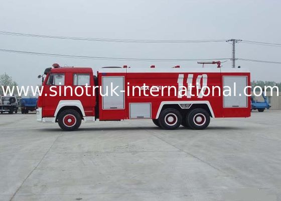 15CBM LHD 290HP Fire Fighting Truck , SINOTRUK HOWO Tanker Fire Truck