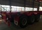 Loading Construction Machines Hydraulic Flatbed Trailer 3 Axles 80 Tons 17m