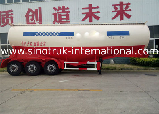 Carbon steel Semi Trailer Powder Material Tank Truck , 50 - 60 CBM trailer