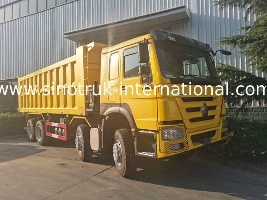 Jaune de extraction du × 4 RHD des roues 400Hp 8 de Sinotruk Howo Tipper Dump Truck 12