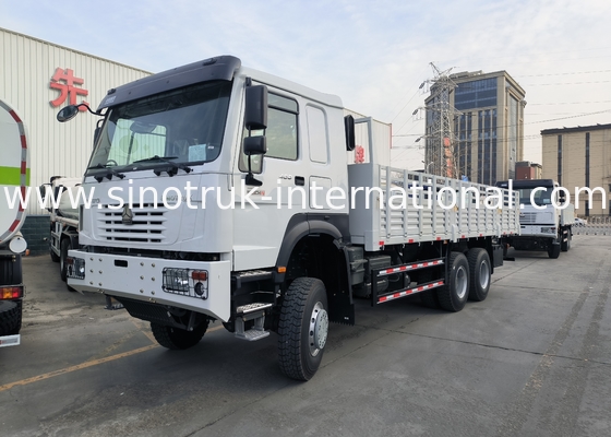 Sinotruk Howo tout nouveau camion de fret 6 × 6 à traction intégrale Lhd 10 roues Long Cargo Box