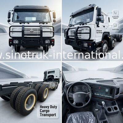 Sinotruk HOWO 8X4 camion de marchandises 400 chevaux 12 roues Ghost Face Cab