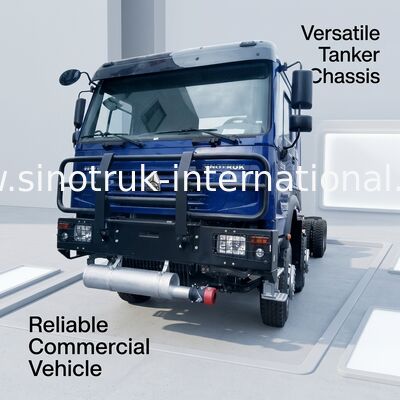 SINOTRUK HOWO Chassis du camion-citerne à pétrole de 400 chevaux 8X4 LHD 50 tonnes 40CBM