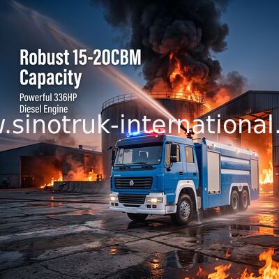puissance forte de secours de 15-20CBM 336HP de délivrance contre l'incendie de camion diesel de lutte