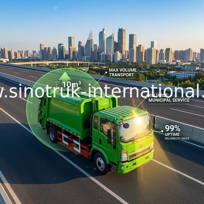 SINOTRUK HOWO a comprimé le camion 4×2 LHD de récupération de place de compacteur