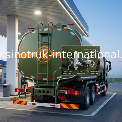 Ordinateur de camion-citerne aspirateur de mazout de SINOTRUK 30CBM réapprovisionnant en combustible le pétrolier mobile de camions-citernes