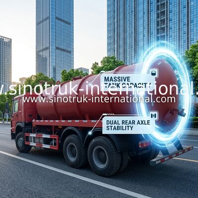 Camion professionnel de pompe d'égout d'aspiration de vide de 16CBM LHD 336HP/camion de boue