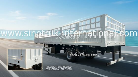 D'acier au carbone d'utilité remorques semi 30-60 tonnes pour le transport spécial de marchandises
