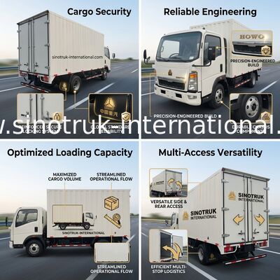 SINOTRUK HOWO Professionnel camions légers de service bas bruit pour le secteur de la construction RHD