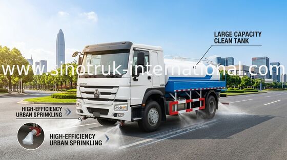 Camion de réservoir d'eau de construction de SINOTRUK HOWO 10CBM avec le géant de rotation de 360 degrés