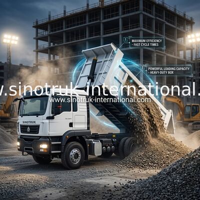 SINOTRUK TX Chassis de camion de décharge avec moteur 371 chevaux, capacité de charge 30-40 tonnes et optionnel LHD / RHD