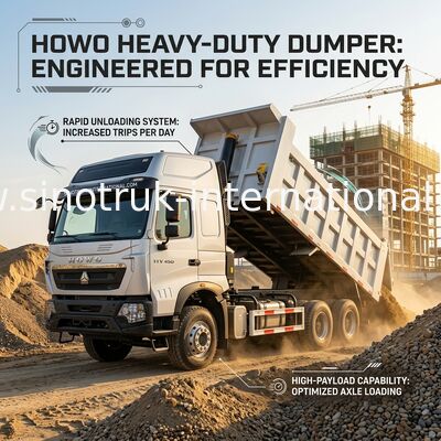 Inotruk Nouveau camion à décharge à bascule Howo Chassis Weichai Moteur 8 × 4 LHD 430HP