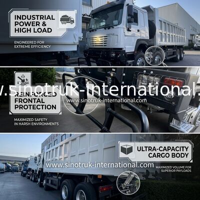 SINOTRUK HOWO 371HP camion de décharge à bascule Construction Vieille façade avant pare-chocs militaires pour les zones minières