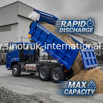 Puissant polyvalent HOWO 6x4 380HP camion bleu avec 20CBM boîte de chargement carré et étanche bâche Flip Cove