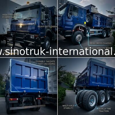 SINOTRUK HOWO Camion benne à visage fantôme LHD 6×4 371CV 20CBM