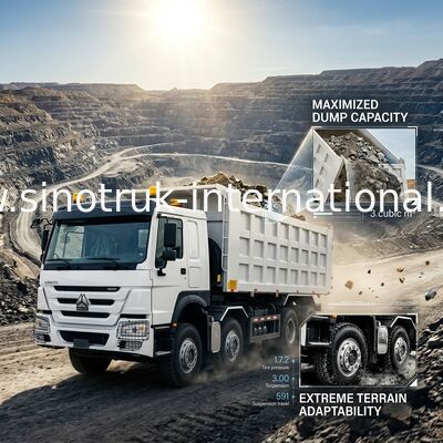 Camion à bascule SINOTRUK HOWO 400 chevaux 12 roues LHD 31 tonnes 20-30CBM