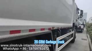 Camion à ordures comprimé