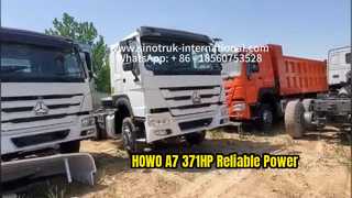 Examen du camion tracteur HOWO A7 6x4 d'occasion, puissance robuste de 371 CV